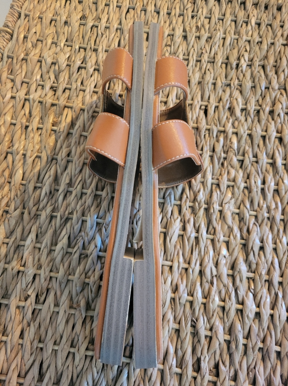 Hermes oran Leather  sandals Size EU 40 US 9-like New - Picture 7 of 12